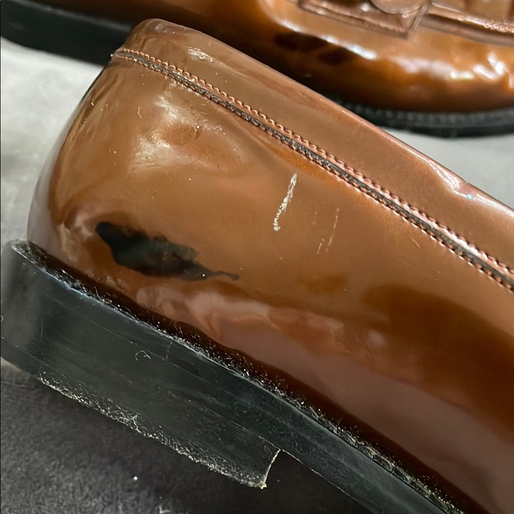 Gucci gold Patent Leather Loafers - Picture 9 of 13